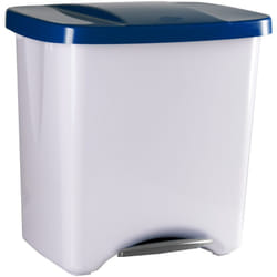 Denox - Poubelle écologique à pédale 50l couvercle bleu Blue