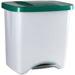 Denox - Poubelle écologique à pédale 50l couvercle vert Green