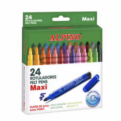 Alpino AR000007, Extra-large, 24 couleurs, Multicolore, Pointe ogive, 6 mm, Multicolore
