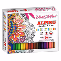 Alpino AR000176, 36 couleurs, Multicolore, Marqueur et feutres à pointe pinceau, 0,7 mm, 2,9 mm, Multicolore