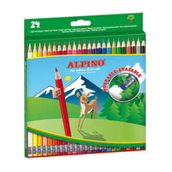 Alpino AL013658 crayon de couleur Noir, Bleu, Bordeaux, Bronze, Marron, Corail, Vert, Bleu clair, Vert clair, Rose clair, Citron vert, Acajou, Marine, Ocre, Orange, Pêche, Rose, Violet, Rouge, Violet, Blanc, Jaune 24 pièce(s)