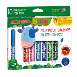 Alpino AR002010, 10 couleurs, Multicolore, Multicolore, Rond, 10 pièce(s), Boîte avec crochet
