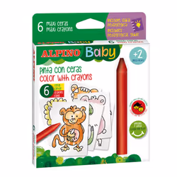 Alpino DA002006, 6 pièce(s), Multicolore, Rond, Cire, 2 an(s), Garçon/Fille