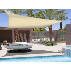 Voile d'ombrage élastique 'Sunnet Kit Elastic' Beige - Carré 3,40m x 3,40m - Nortene