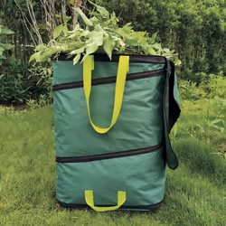 Le sac pop up square est idéal pour le transport de déchets verts. Doté d’un arceau métallique qui le maintien droit en toute ...