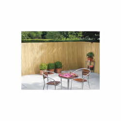 Claie en roseau naturel ouvert. Idéal pour créer l’intimité nécessaire dans votre jardin, terrasse ou balcon d’une manière na ...