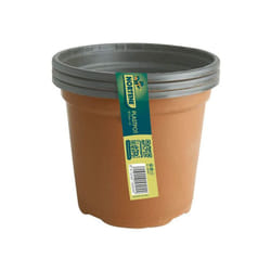 Nortene - plast pots - Pots de fleurs terracotta - Ø13cm - Lot de 3