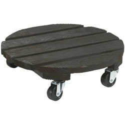 Nortene - Support à roulettes bois 'Flora Roll Color' - 30 cm - Anthracite