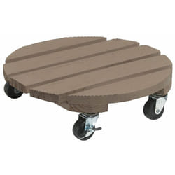 Nortene - Support à roulettes bois 'Flora Roll Color' - Taupe - 40 cm