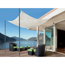 Filet d'ombrage bicolore réversible 'Sahara' - 3 x 4 m - Gris/Blanc - Nortene