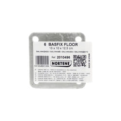 Nortene - basfix floor - platine pour fixation poteau sur sol dur - Galvanisé