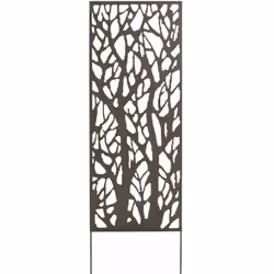 Description générale Panneau décoratif en métal avec motifs ajourés représentant des arbres, idéal pour embellir votre jardin ...