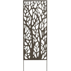 Nortene - Panneau métal avec motifs décoratifs/Arbres - 0,60 x 1,50 m - Brun vieilli