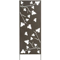 Nortene - Panneau métal avec motifs décoratifs/Feuilles - 0,60 x 1,50 m - Brun vieilli