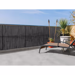 Canisse d'osier synthétique - 1 x 3 m - Gris