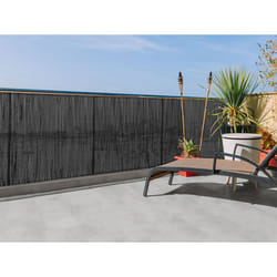 Canisse d'osier synthétique - 1 x 3 m - Gris