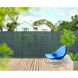 Canisse d'osier synthétique - 1,5 x 3 m - Gris
