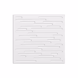 Panneau décoratif Nautic blanc - 1 m carré en résine polypropylène - fixé au mur