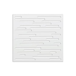 Panneau décoratif Nautic blanc - 1 m carré en résine polypropylène - fixé au mur