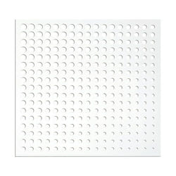 Panneau décoratif Moon blanc - 1 m carré en résine polypropylène - fixé au mur - Nortene
