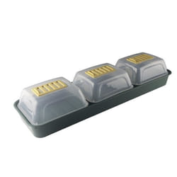Lot de 3 mini serres Rapid Grow Window avec bac pour fenêtres - vert/transparent