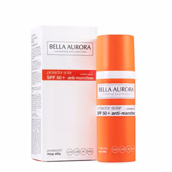 BELLA AURORA Anti-Dark Spot SPF50+, Crème d’écran solaire, Visage, Flacon pompe, Anti-taches, Protection, Apaisant, Peau sèch ...