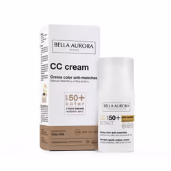 BELLA AURORA CC Cream anti-taches SPF50+. Peau sensible 30 ml, CC crème, 30 ml, Toutes couleurs de peau, Femmes, Peau sensibl ...