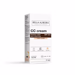 BELLA AURORA CC Cream anti-taches SPF50+. Ton clair 30 ml, CC crème, 30 ml, Toutes couleurs de peau, Légère, Femmes, Tous typ ...