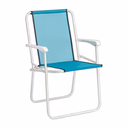 Nylon de fauteuil fixe 617b30. Chaise de plage avec trois ressorts d'amortissement au dos. Ses dimensions de pliage minimum s ...