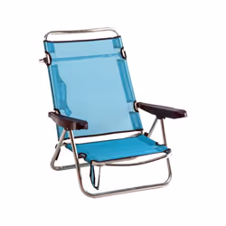 Description générale Chaise de plage en aluminium pliable et multiposition, idéale pour vos moments de détente en extérieur.  ...