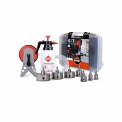 RUBI Easy Gres Plus Kit, Perceuse, Ensemble de forets, 27 mm, Grès cérame fin, Verre, Granit, Marbre, Porcelaine, 7 pièce(s), ...