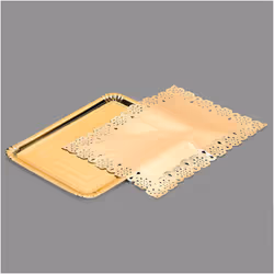 Sac 1 plat rectangulaire avec dentelle dorée 25x34cm. . . . Indice de Protection IP : IP20 Forme : Rectangulaire Certificatio ...