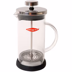 Théière/cafetière à piston spezia 6 tasses oroley. Capacité 600ml. Corps en verre borosilicate passable au micro-ondes. Couve ...