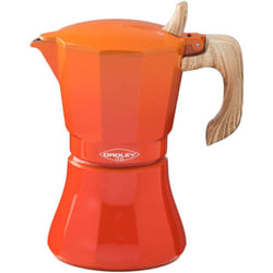 Oroley - machine à Café En Aluminium De 6 Tasses Modele ''''petra'''' Couleur Orange.''