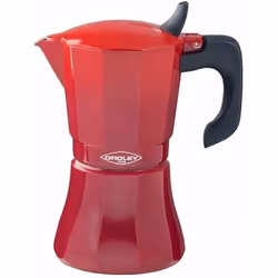 Cafetière Italienne - OROLEY - Petra - 6 Tasses - Rouge - Programmable - Pression