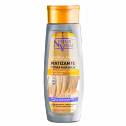 Naturaleza y Vida Masque SilverBlonde 300 ml, 300 ml, Unisexe, Cheveux blonds, Cheveux colorés, Blond, Anti-frisottis, Correc ...