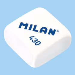 Milan CMM430 gomme à effacer Caoutchouc Blanc