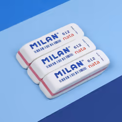 Milan CPM612 gomme à effacer Plastique Blanc 12 pièce(s)