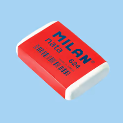 Milan CPM624 gomme à effacer Plastique Rose, Blanc 24 pièce(s)
