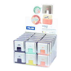 Milan CMMS430SL gomme à effacer Caoutchouc Rose, Argent, Turquoise, Jaune 30 pièce(s)