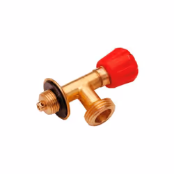 Grifo regulador gas botella azul. Conexión manguera R 3/8" izquierda W 21,8.