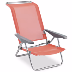 Eredu 991/TXR, Corail, Aluminium, Tissu, Couché(e)/assis(e), TEXTILENE, Aluminium, 770 mm
