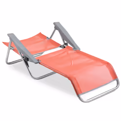 Eredu 991/TXR chaise de plage Corail Aluminium, Tissu Couché(e)/assis(e)