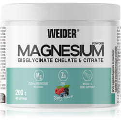 Weider Magnesium Bisglycinate & Citrate saveur Berries 200 g