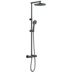 Colonne de douche thermostatique - EDOUARD ROUSSEAU - Grafito - Tête de douche orientable Ø 250 mm - Gris