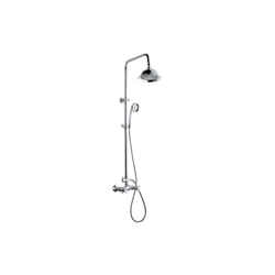 Colonne de douche avec robinetterie chromée retro thermostatique - rousseau