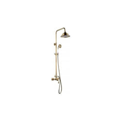 Rousseau Colonne de douche avec robinet mitigeur mecanique Byron - Vieux bronze