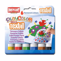 GRAINE CREATIVE Boite De 6 Sticks Gouache Solide Textil One, 3 an(s), Garçon/Fille, Chine, Multicolore, 6 pièce(s), 150 mm