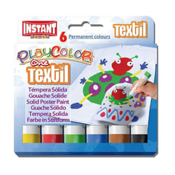 GRAINE CREATIVE Boite De 6 Sticks Gouache Solide Textil One
