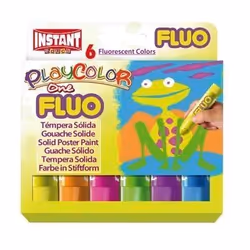 Playcolor 10431 10 g Flu One Solid Poster Paint Stick (Pack of 6)